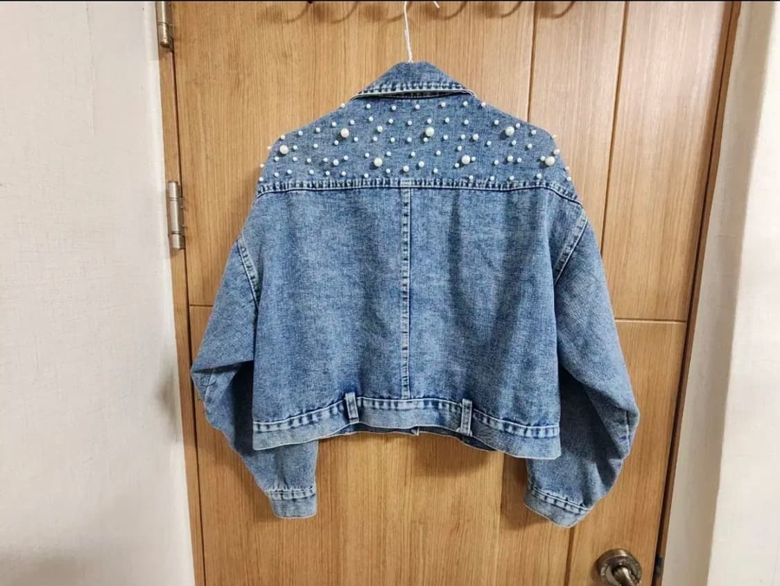 (F)여성 밀스튜디오 진주 데님 자켓 상품이미지3