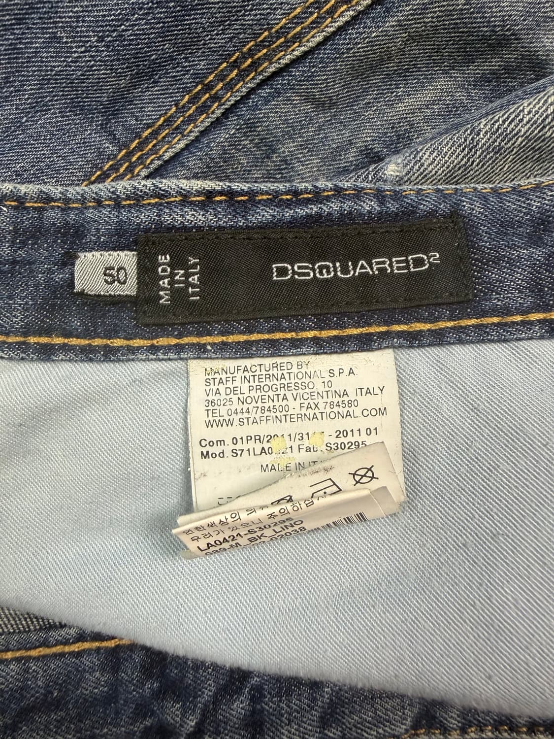 디스퀘어드2 (Dsquared2) 11SS 바이커 핏 데님 팬츠 상품이미지5