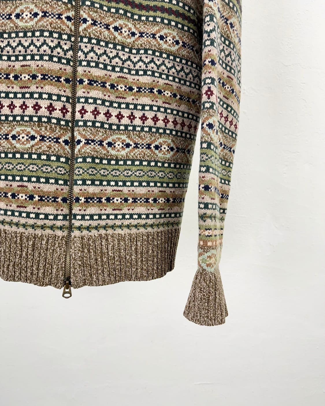 폴로 진스 페어아일 울 니트 투웨이 집업 자켓 상품이미지5