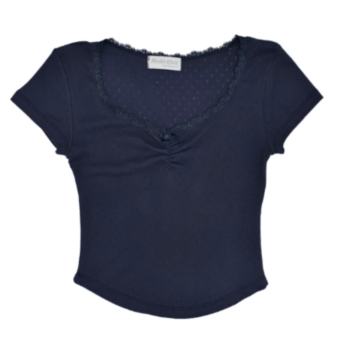 아쿠비클럽 하프레이스 반팔티 네이비 상품이미지1