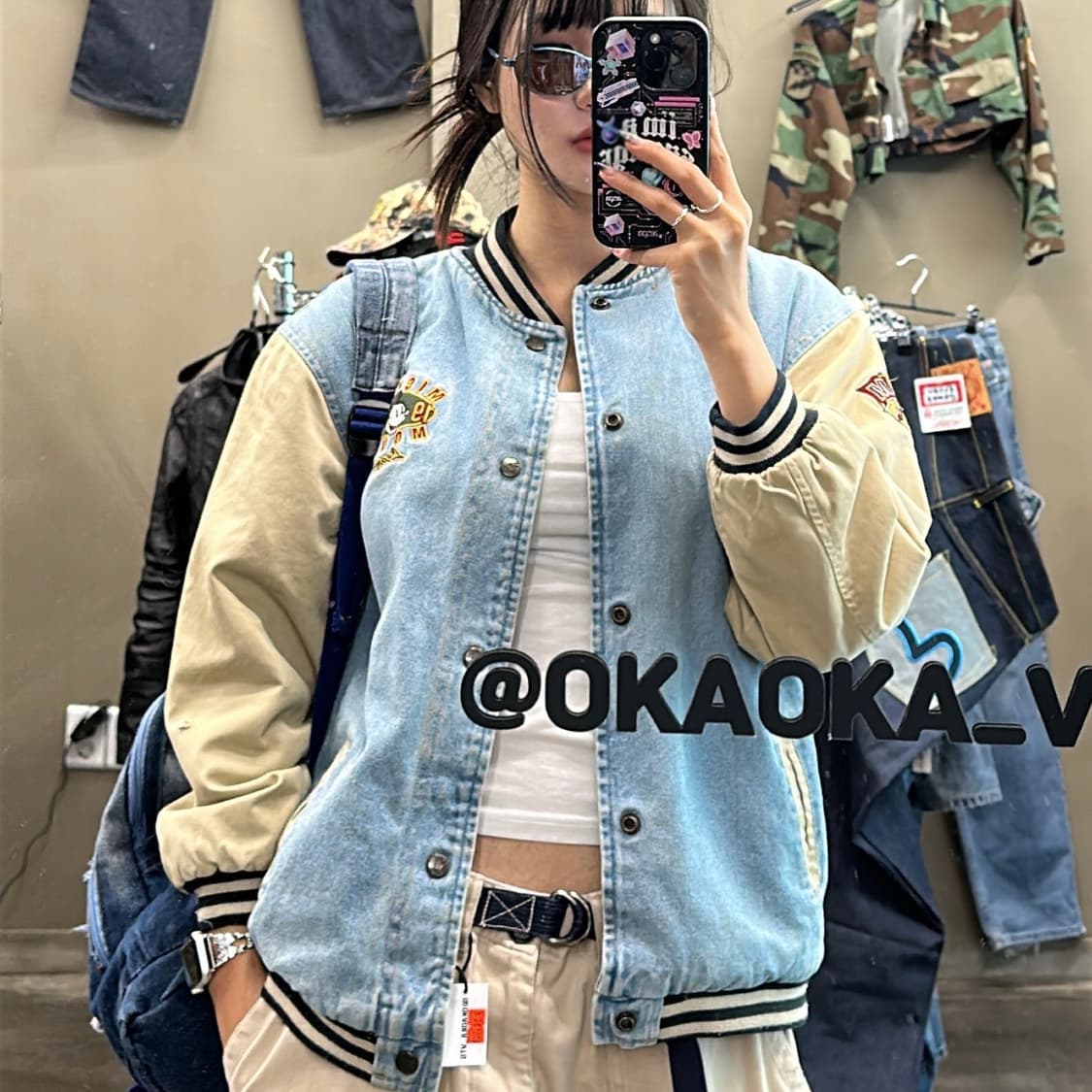 80‘s 디즈니 데님 바시티 상품이미지3