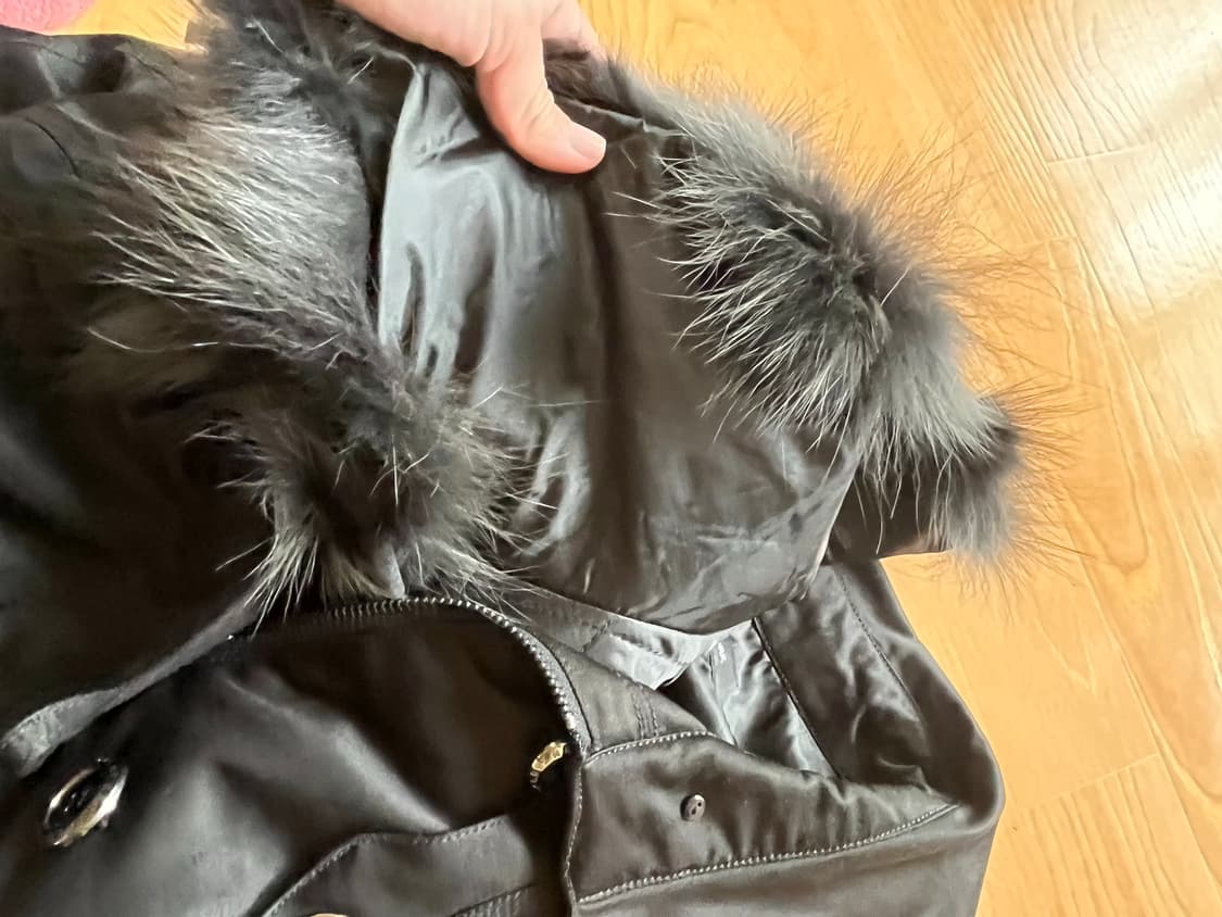 GGPX 블랙 퍼 패딩 S 상품이미지4