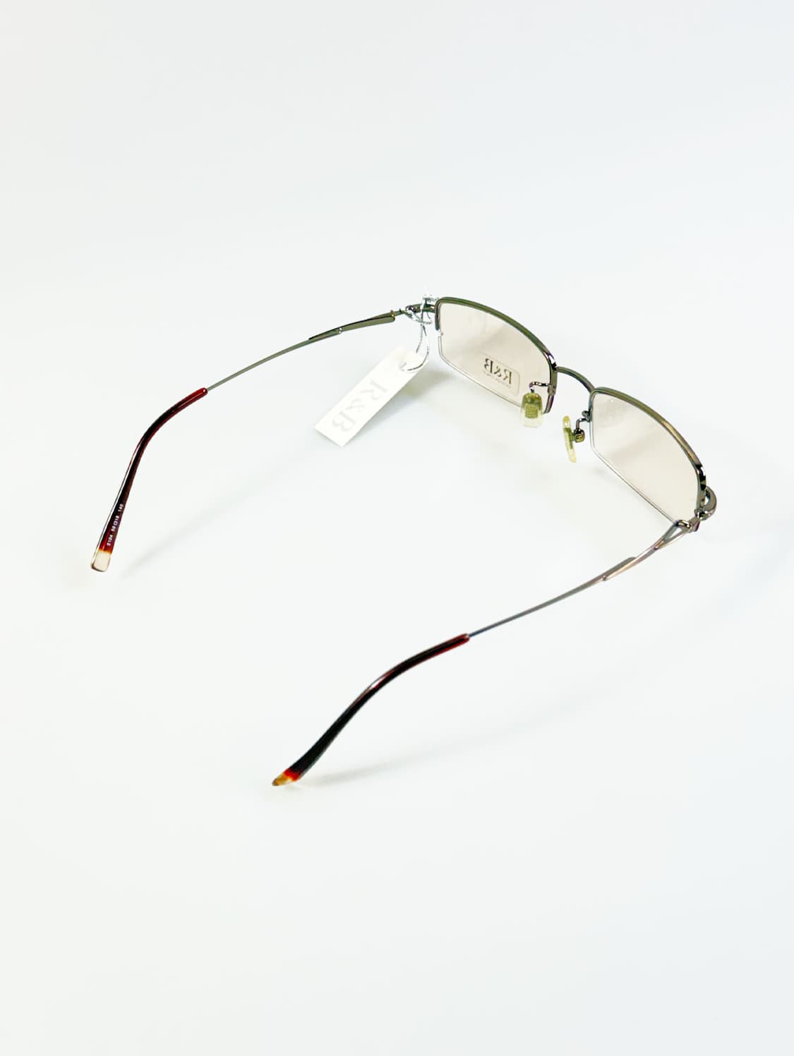 R&B EYEWEAR 반무테 스퀘어 메탈 빈티지 틴트 안경 상품이미지4