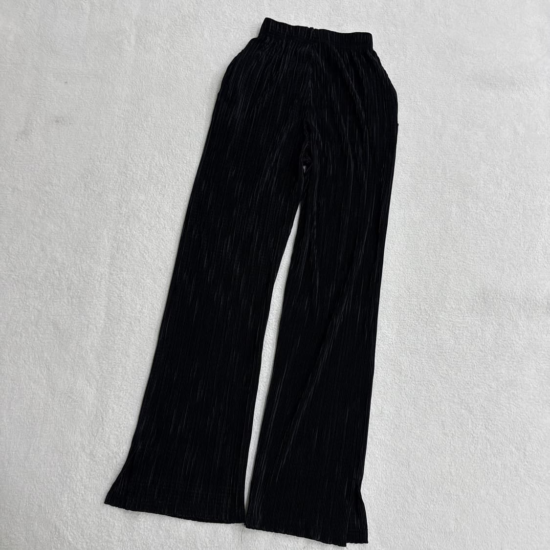 F 빈티지 플리츠 와이드 팬츠 0406T 상품이미지2