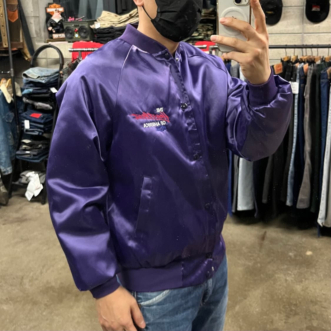 90s 쉐보레 나일론 사틴 자켓 (100) 상품이미지8