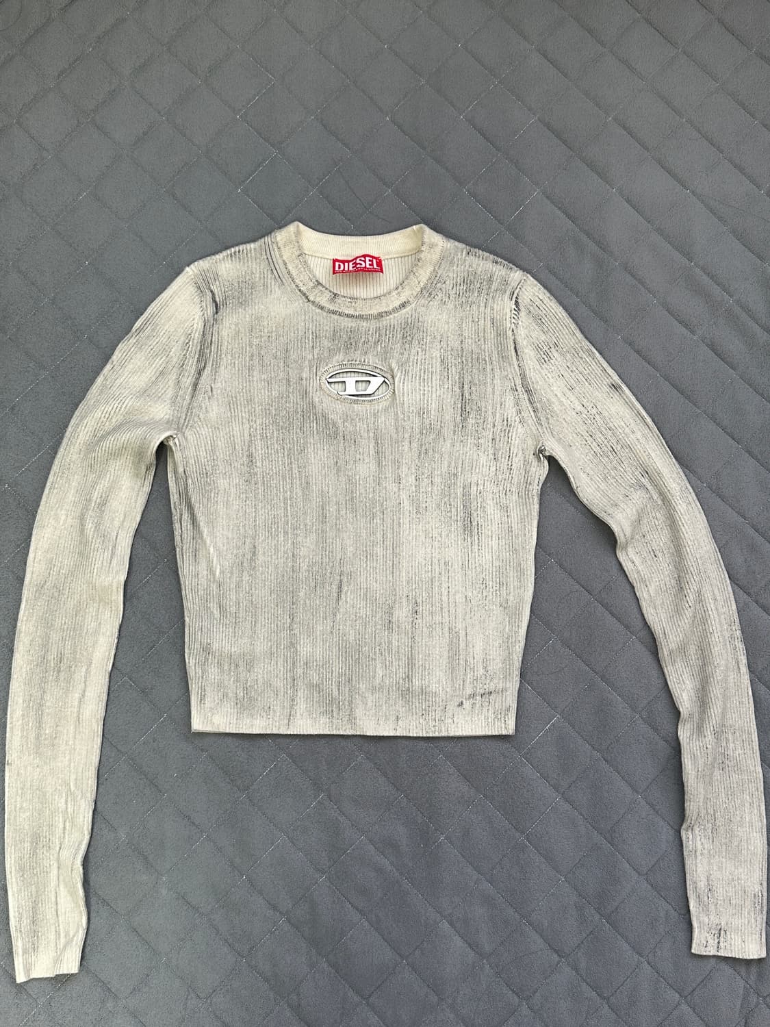 [xs] 디젤 울니트 Ribbed crew-neck with oval D 상품이미지1