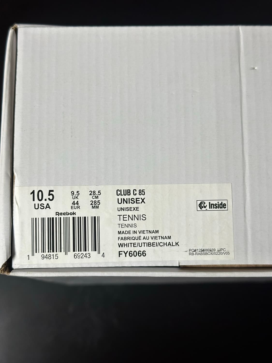 리복 자운드 클럽c og 화이트 검 285  상품이미지6