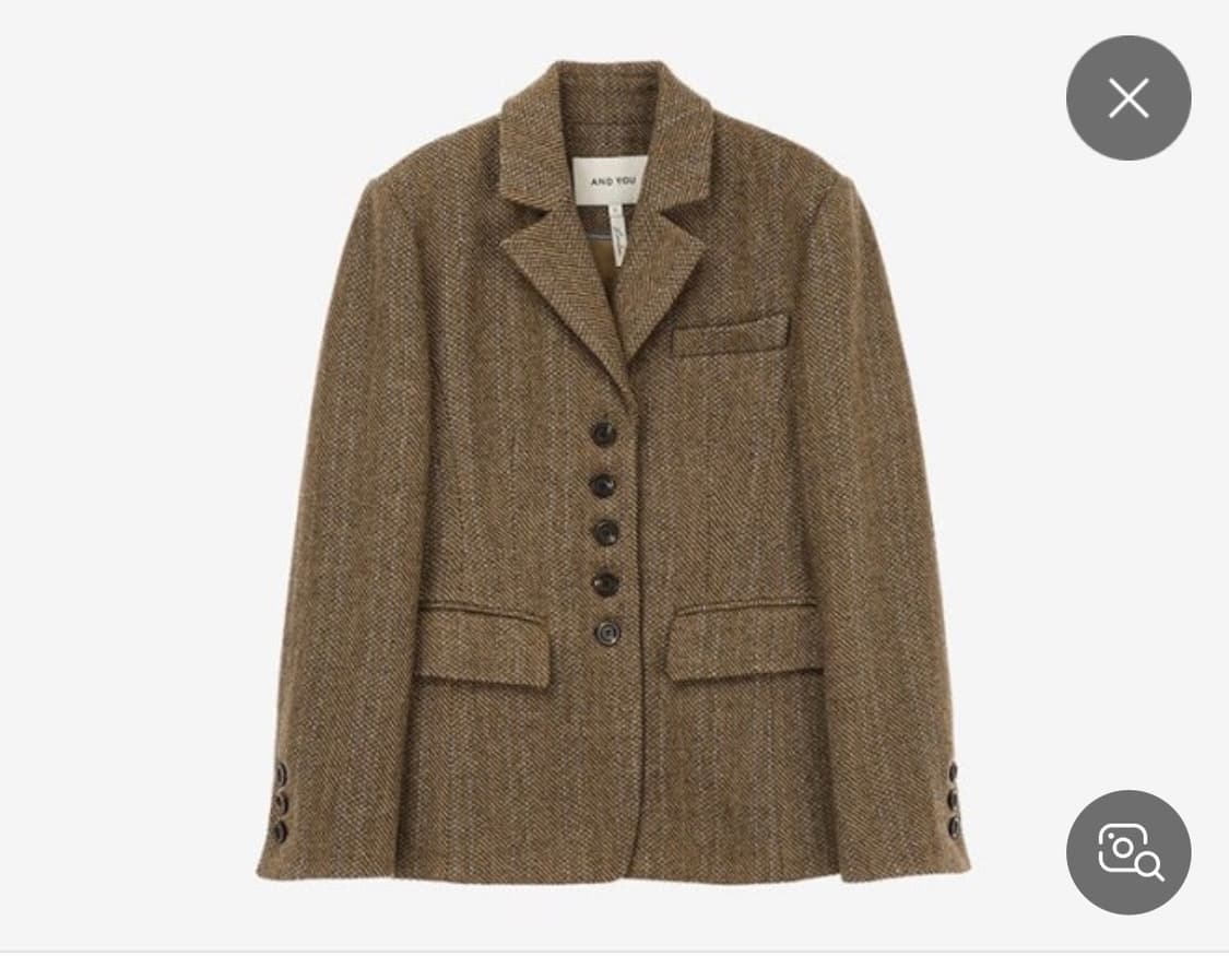 앤유 쇼디치 클래식 울 자켓 (브라운 S) 상품이미지3