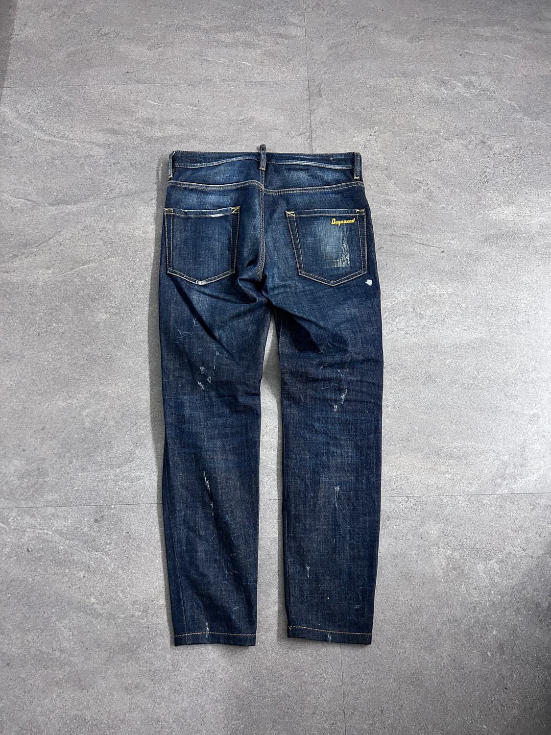 디스퀘어드2 11fw 루키 3 레더 판넬 데님 팬츠 상품이미지5