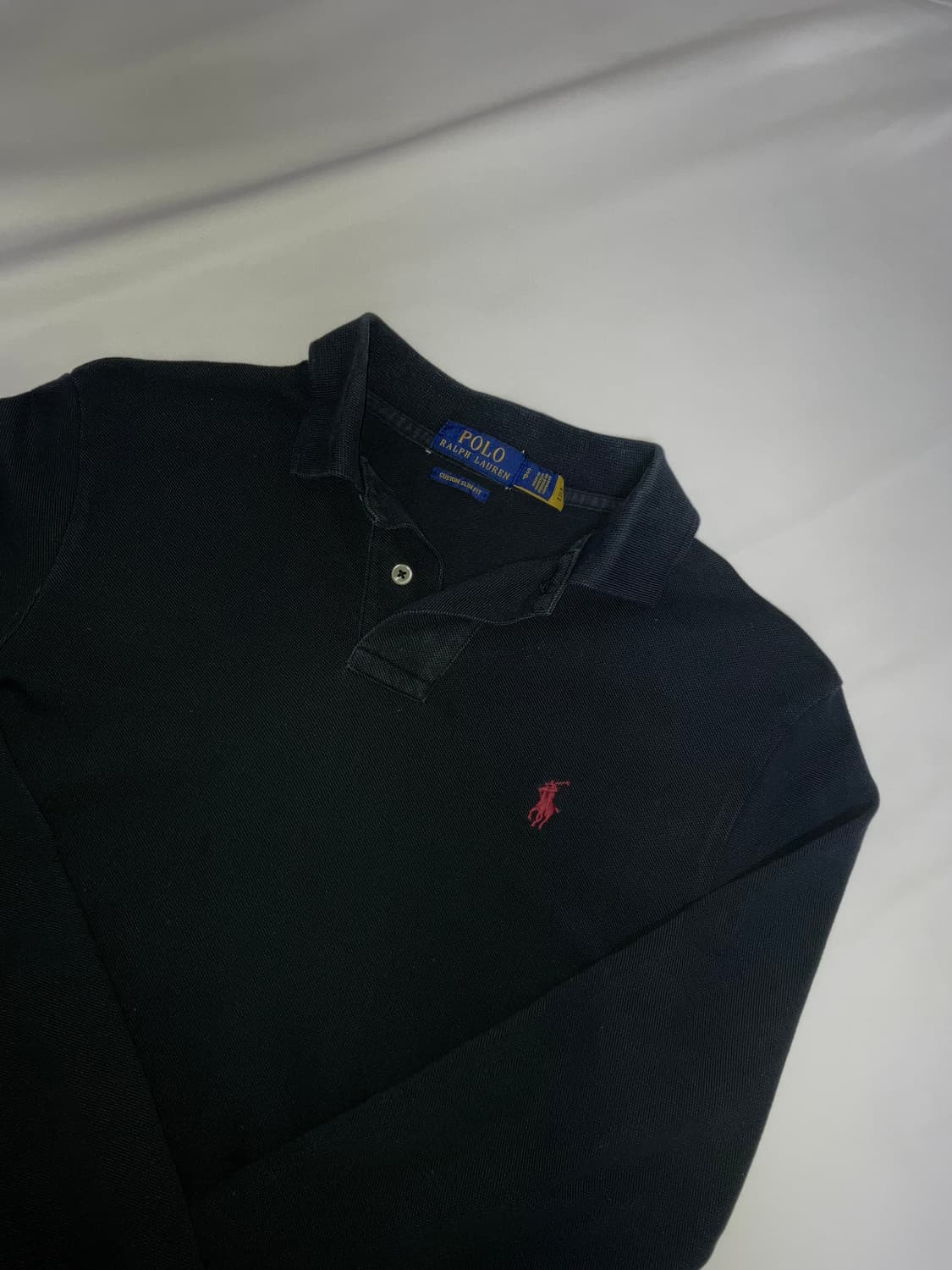 폴로 카라 롱슬리브 블랙 버건디 상품이미지1