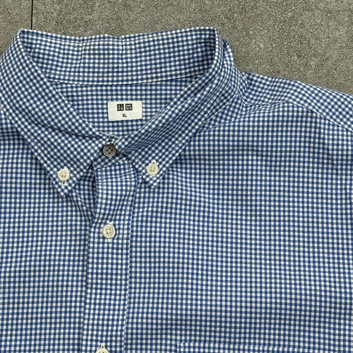 새상품급 유니클로 셔츠 블루체크 상품이미지7