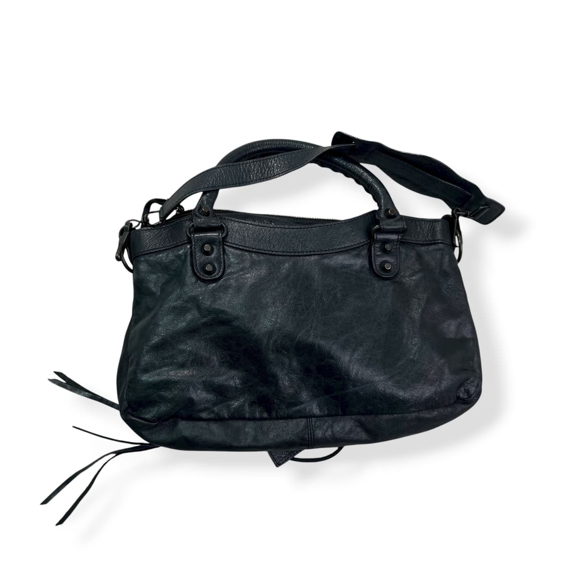 발렌시아가 115748 블랙 램스킨 클래식 시티 모터백 상품이미지2