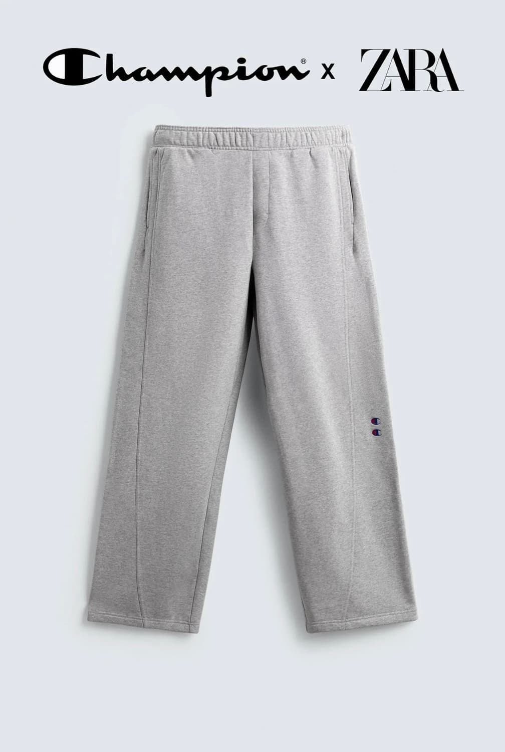 자라 x 챔피온 와이드 핏 조거 팬츠 그레이 말 상품이미지1