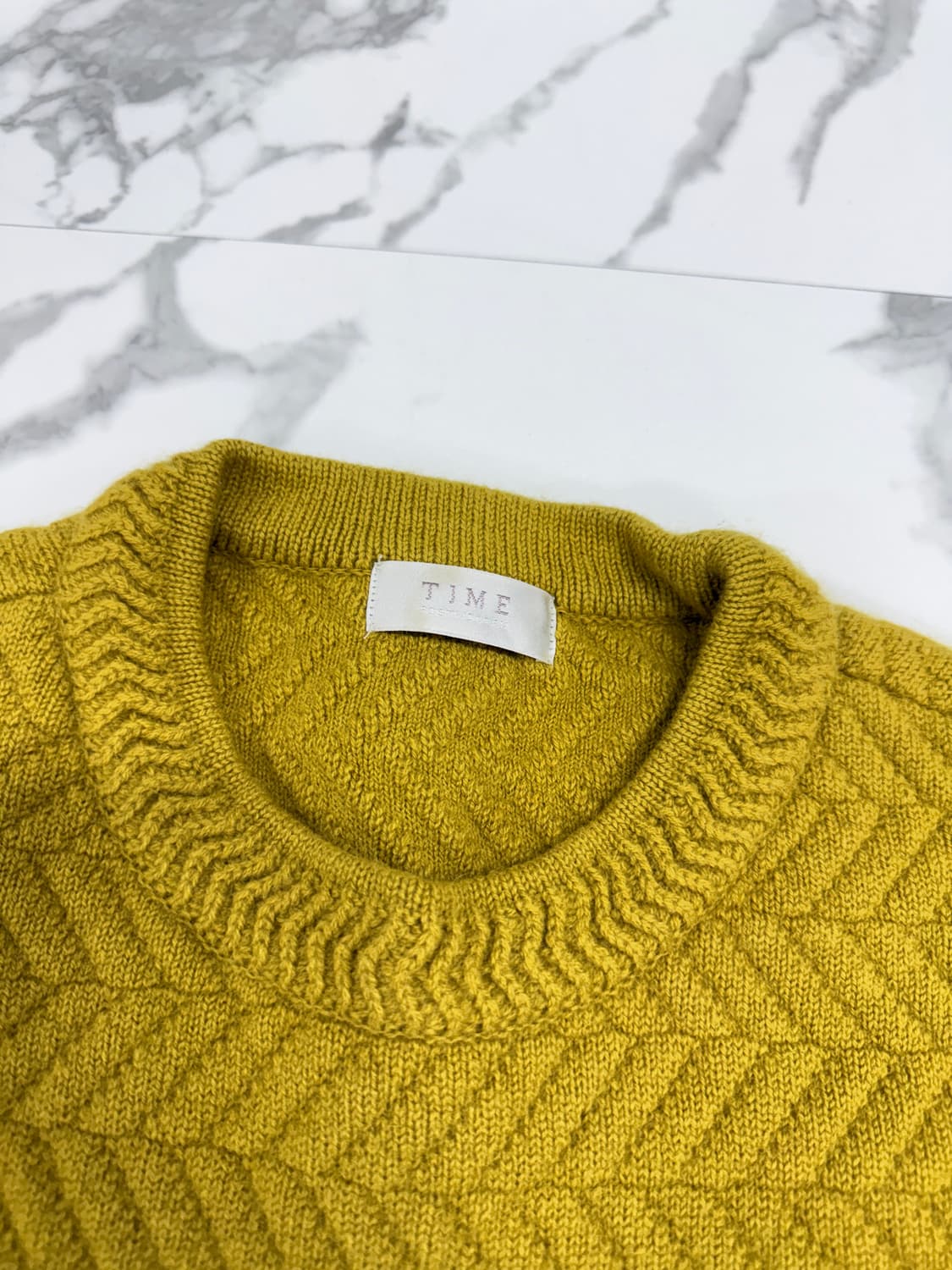 타임옴므 패턴 울 앙고라 니트 상품이미지3