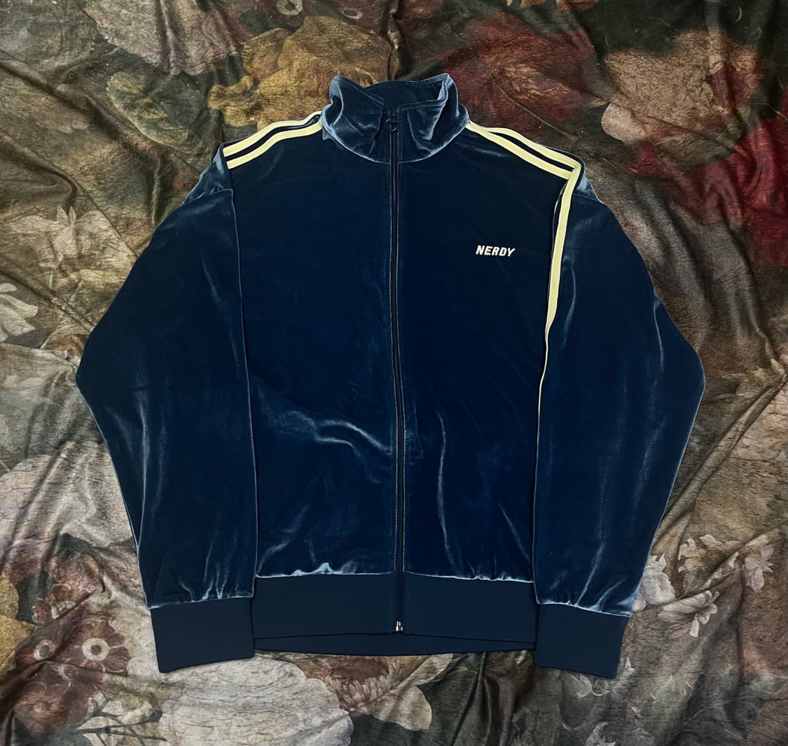 널디 빈티지 옐로우 사이드라인 네이비벨벳져지 L 상품이미지1