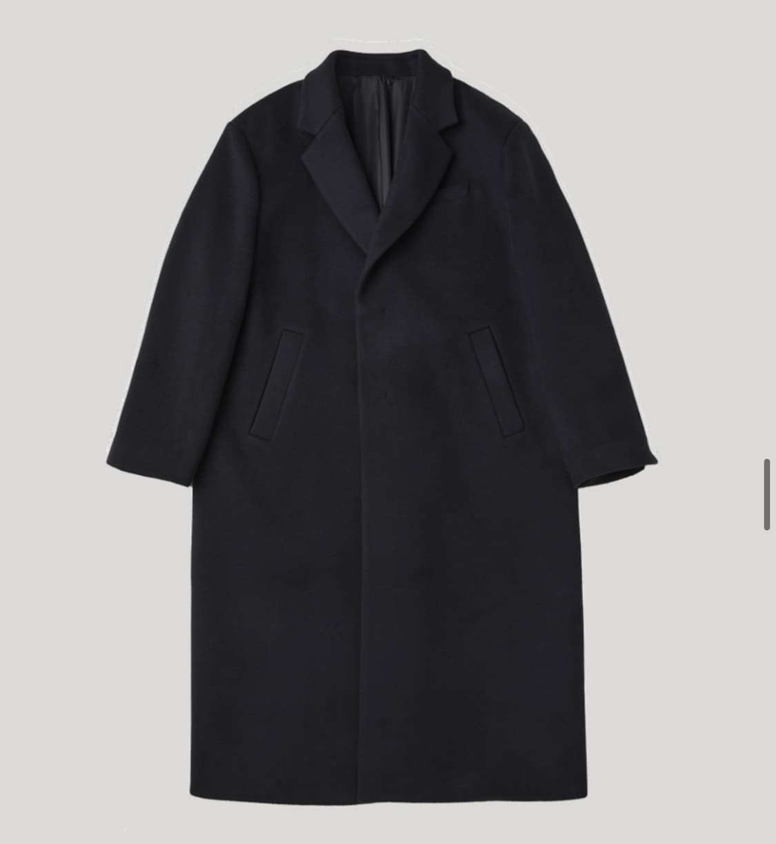 (새상품) 르아브 반더블 오버사이즈 너치드 코트 다크네이비 상품이미지3