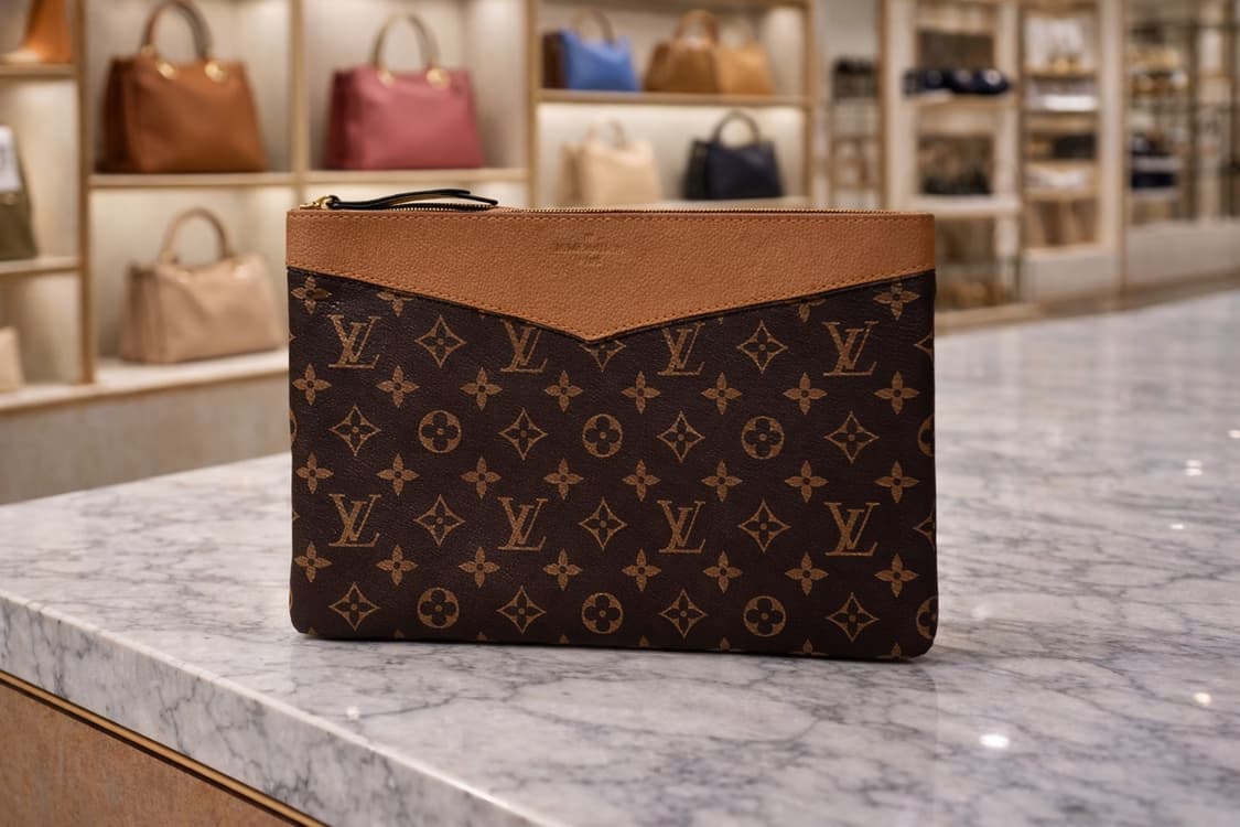 [S급] 루이비통 데일리 파우치 모노그램 캔버스 세서미 판매합니다!!! 상품이미지1