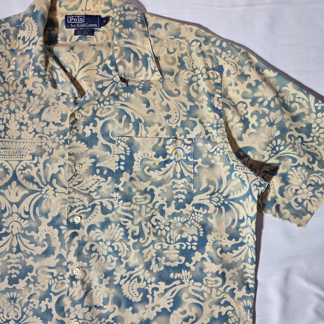 [M]90s 폴로 랄프로렌 플로럴 반팔 셔츠 상품이미지3