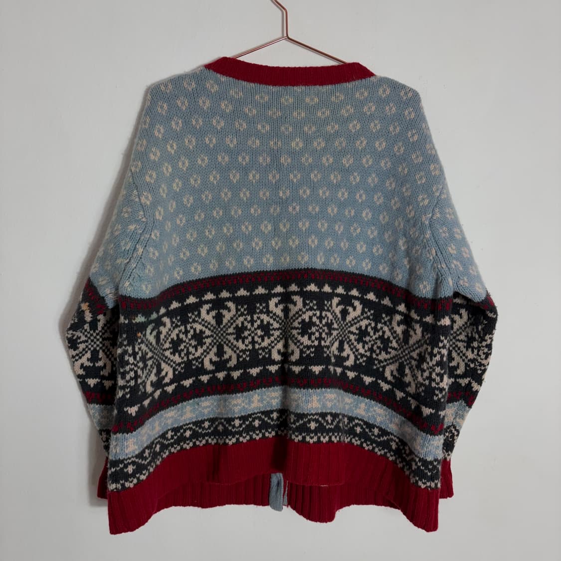 90s 에디바우어 램스울100% 노르딕 가디건(2XL) 상품이미지2