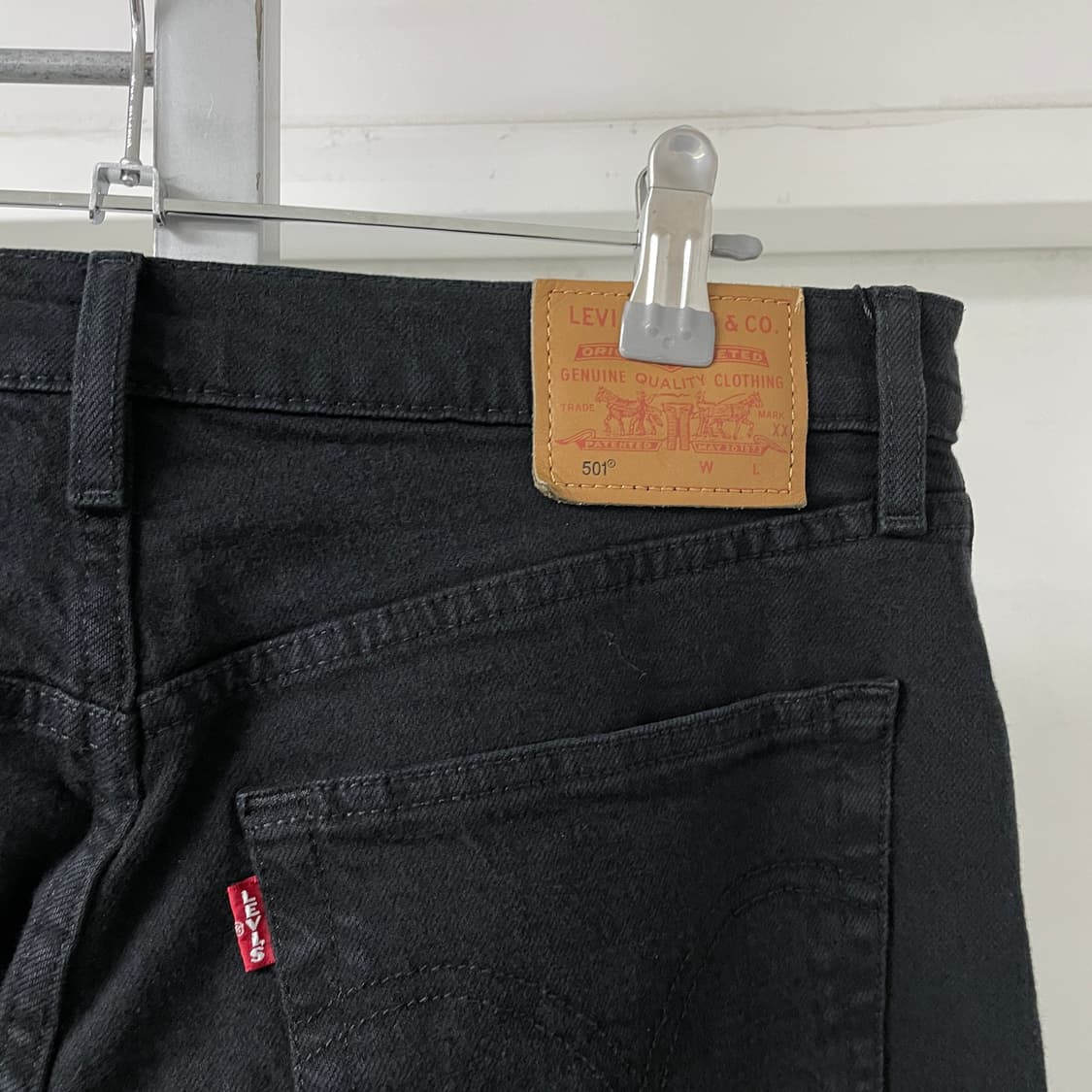 리바이스 501 블랙 데님 팬츠 W29 상품이미지4