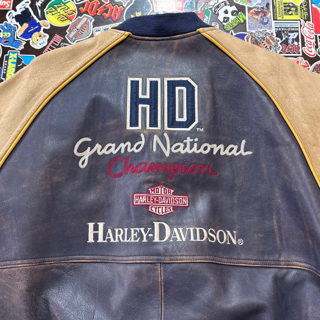 90s 할리데이비슨 레더 바시티 자켓 XL 상품이미지3