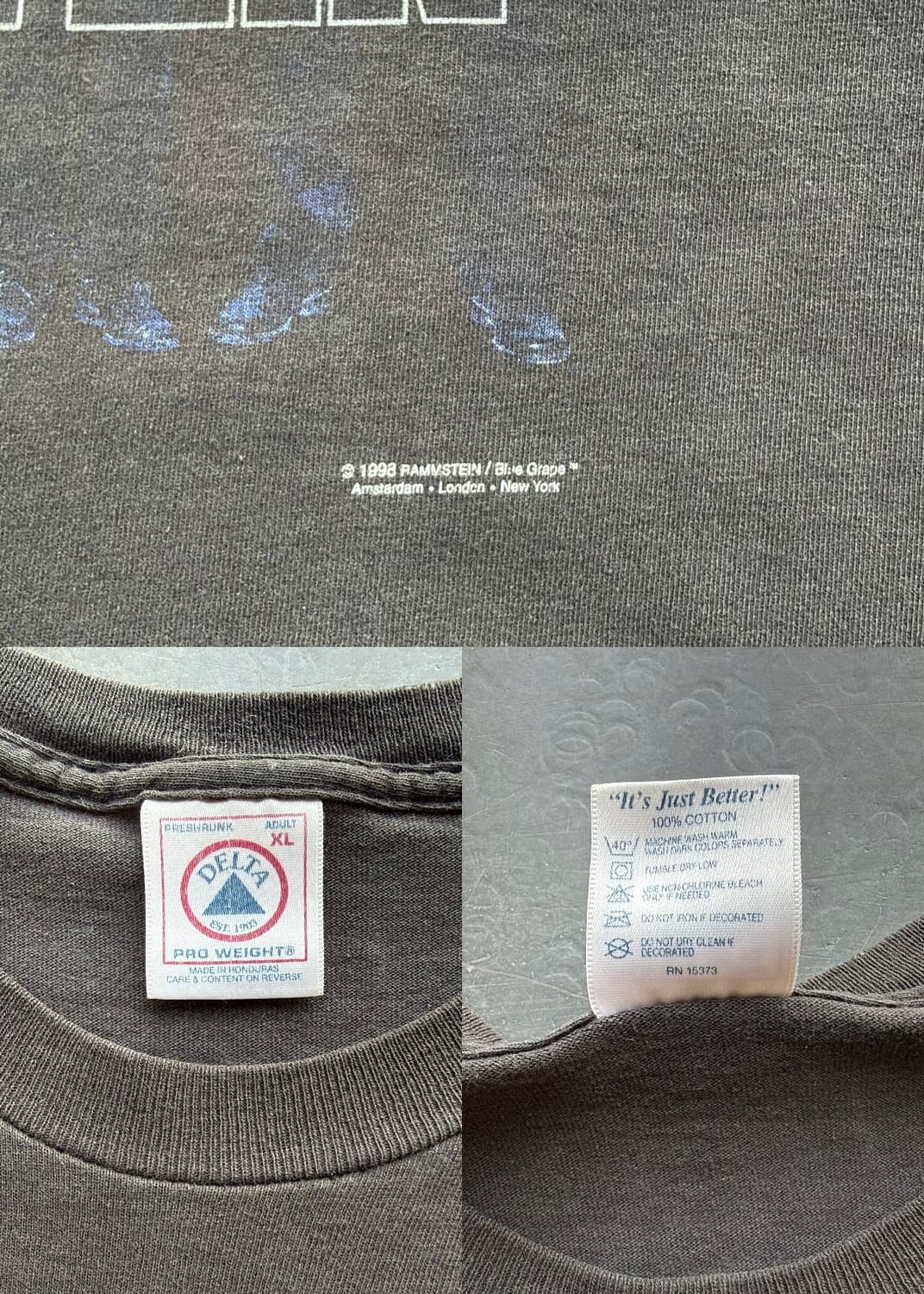 람슈타인 1998‘s 빈티지 투어 티셔츠 상품이미지7