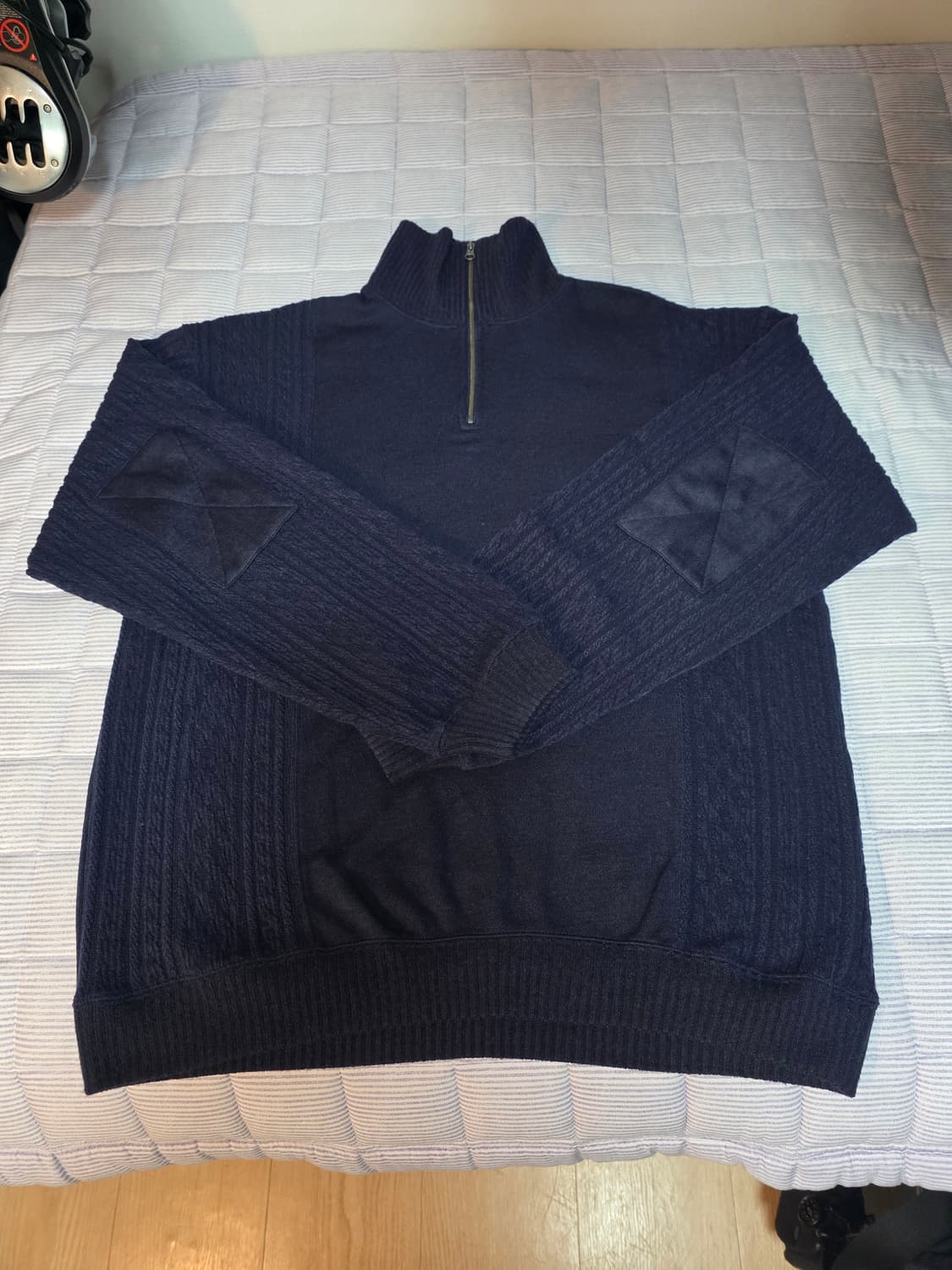 아워셀브스 파인 울 집업 니트 다크 네이비 2 상품이미지1