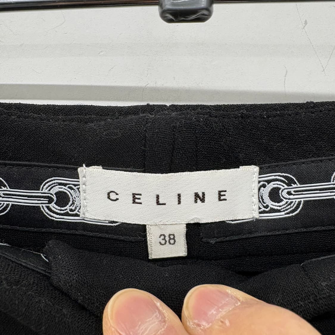 셀린느 블랙 와이드 슬랙스 팬츠 31in 상품이미지2