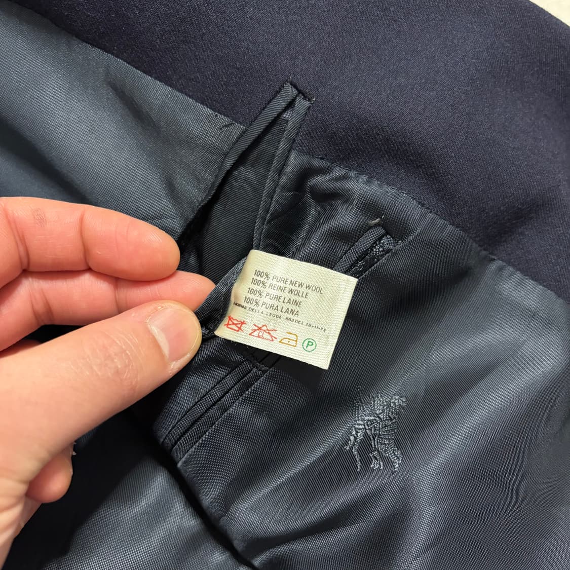 빈티지 버버리 금장 울 블레이저 네이비 자켓 상품이미지8
