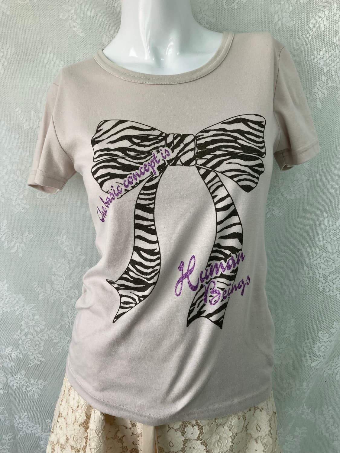 빈티지 지브리 펑키 리본 반팔 1125 모리걸 y2k 스트릿 갸루 펑키  상품이미지6