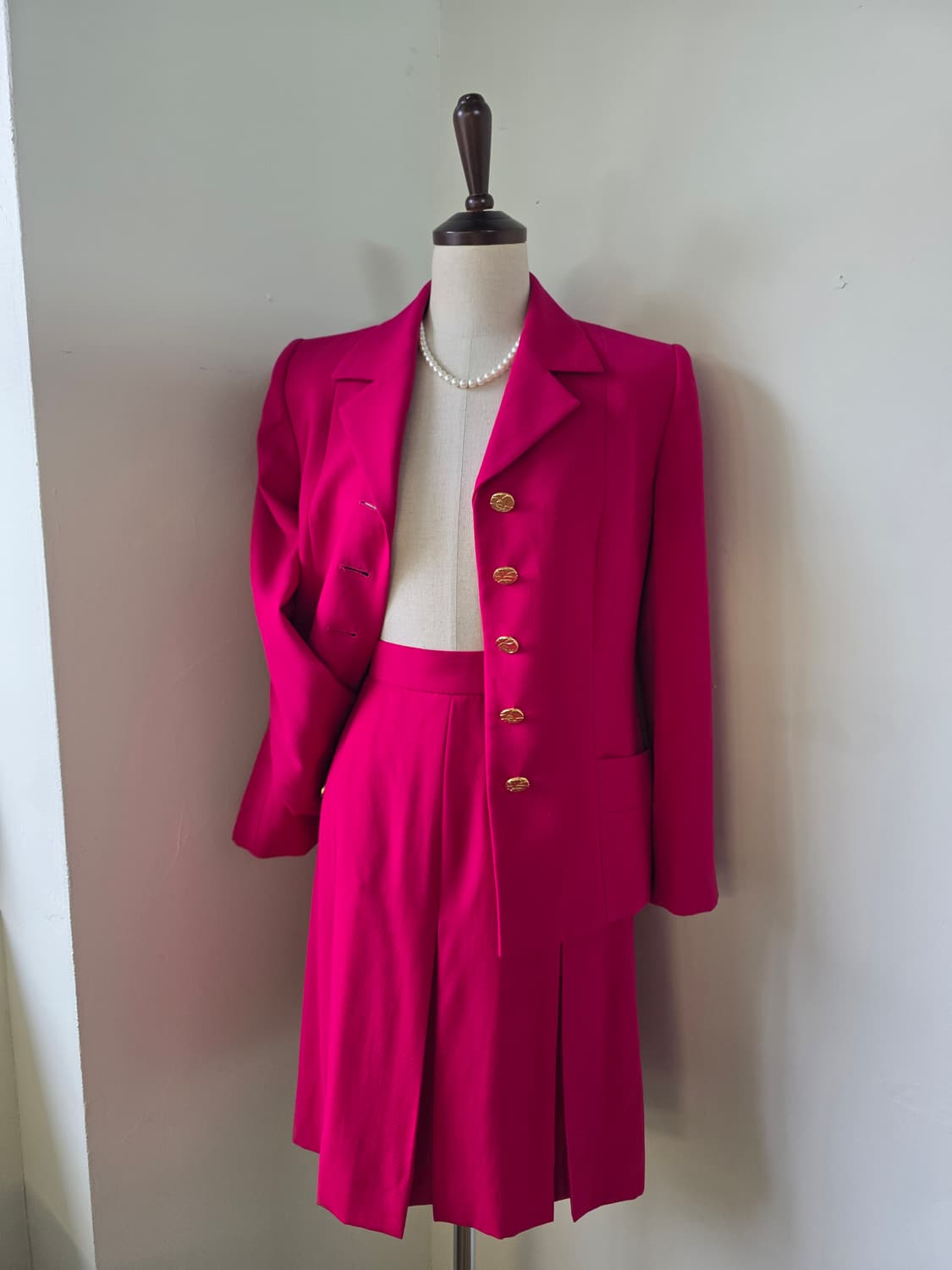 YSL 입생로랑 핑크 울 셋업 상품이미지3