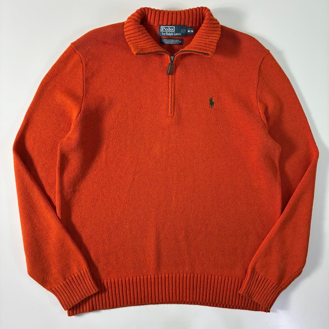 Polo 폴로 랄프로렌 코랄 오렌지 쿼터집업 니트 상품이미지1