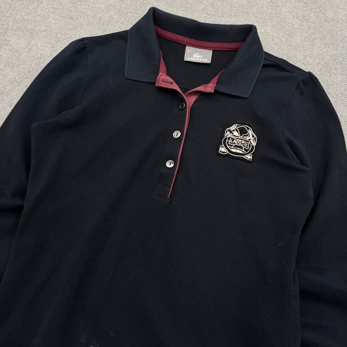 36 라코스테 블랙 긴팔 폴로티 상품이미지2