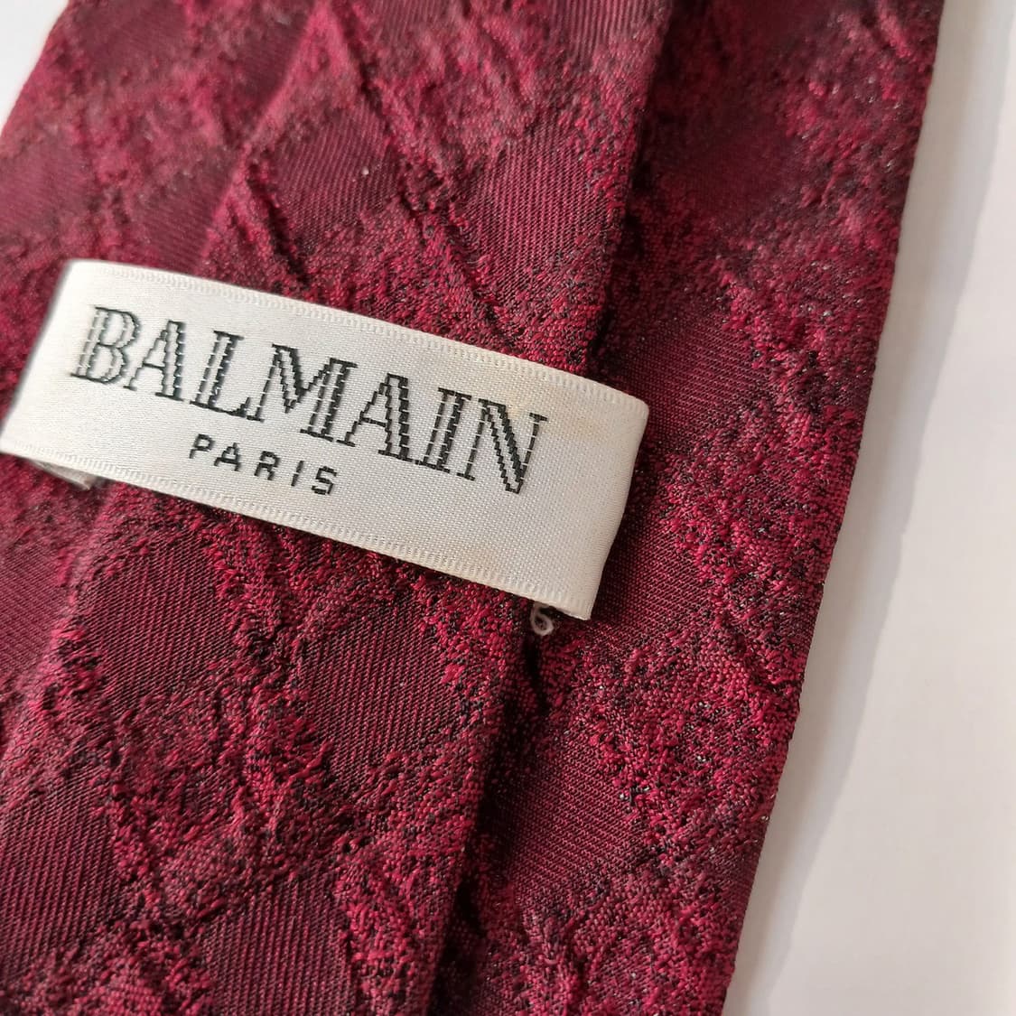 발망 실크 버건디 자카드 패턴 넥타이 9.8cm A+~A등급 A18967 상품이미지9