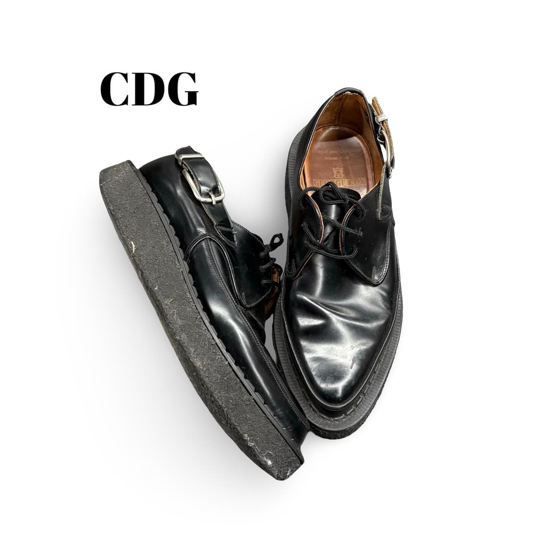 (255)꼼데가르송x조지콕스 콜라보 블랙 더비슈즈 상품이미지1