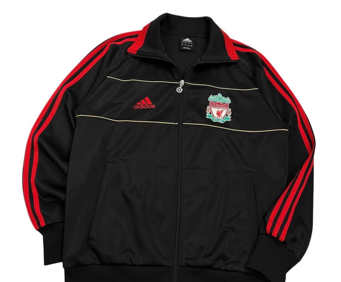09-10 리버풀 삼선 시그니처 로고 트랙탑 져지 블랙&레드 상품이미지1