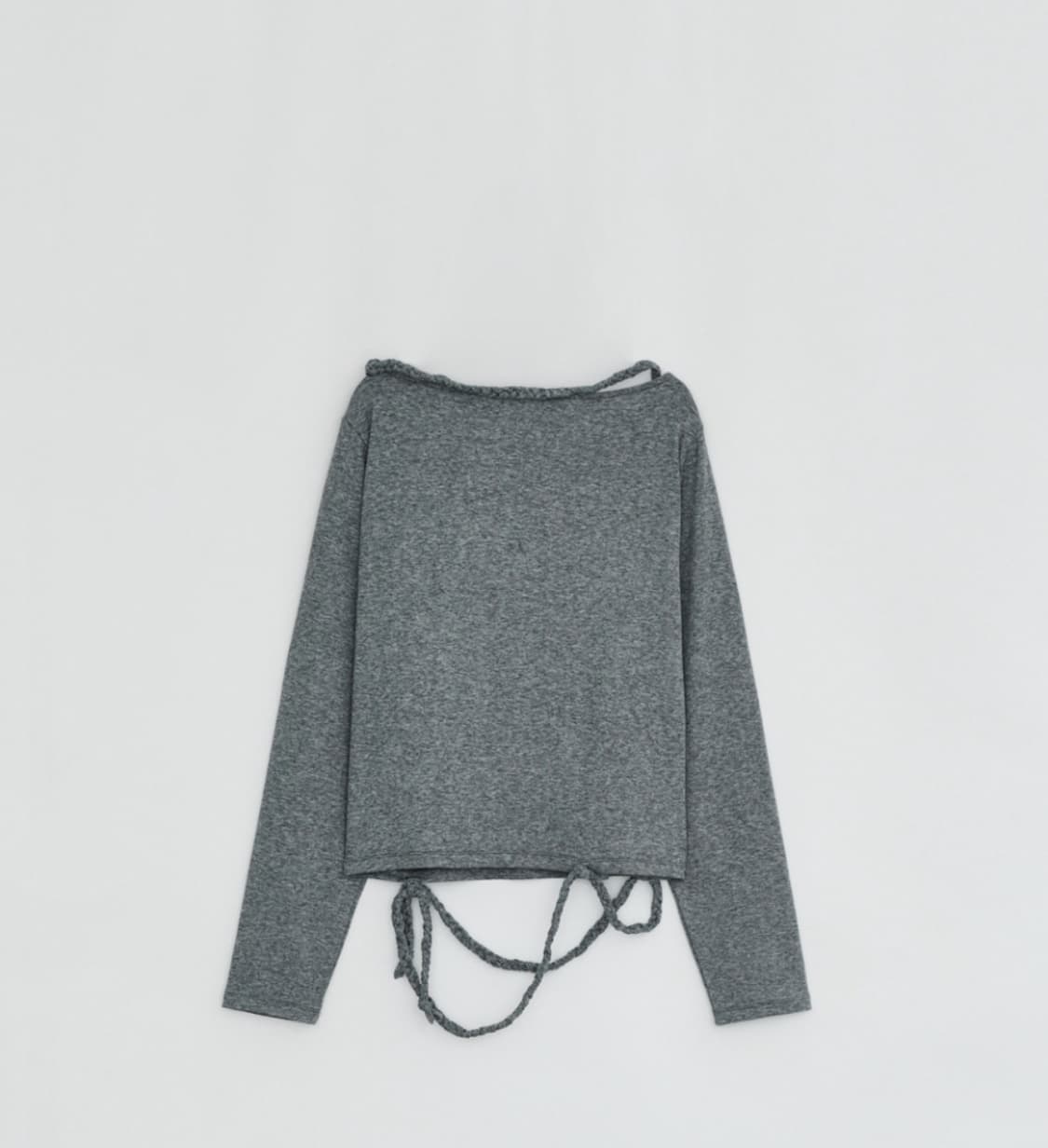 BRAID STRING TOP (melange grey) 상품이미지2
