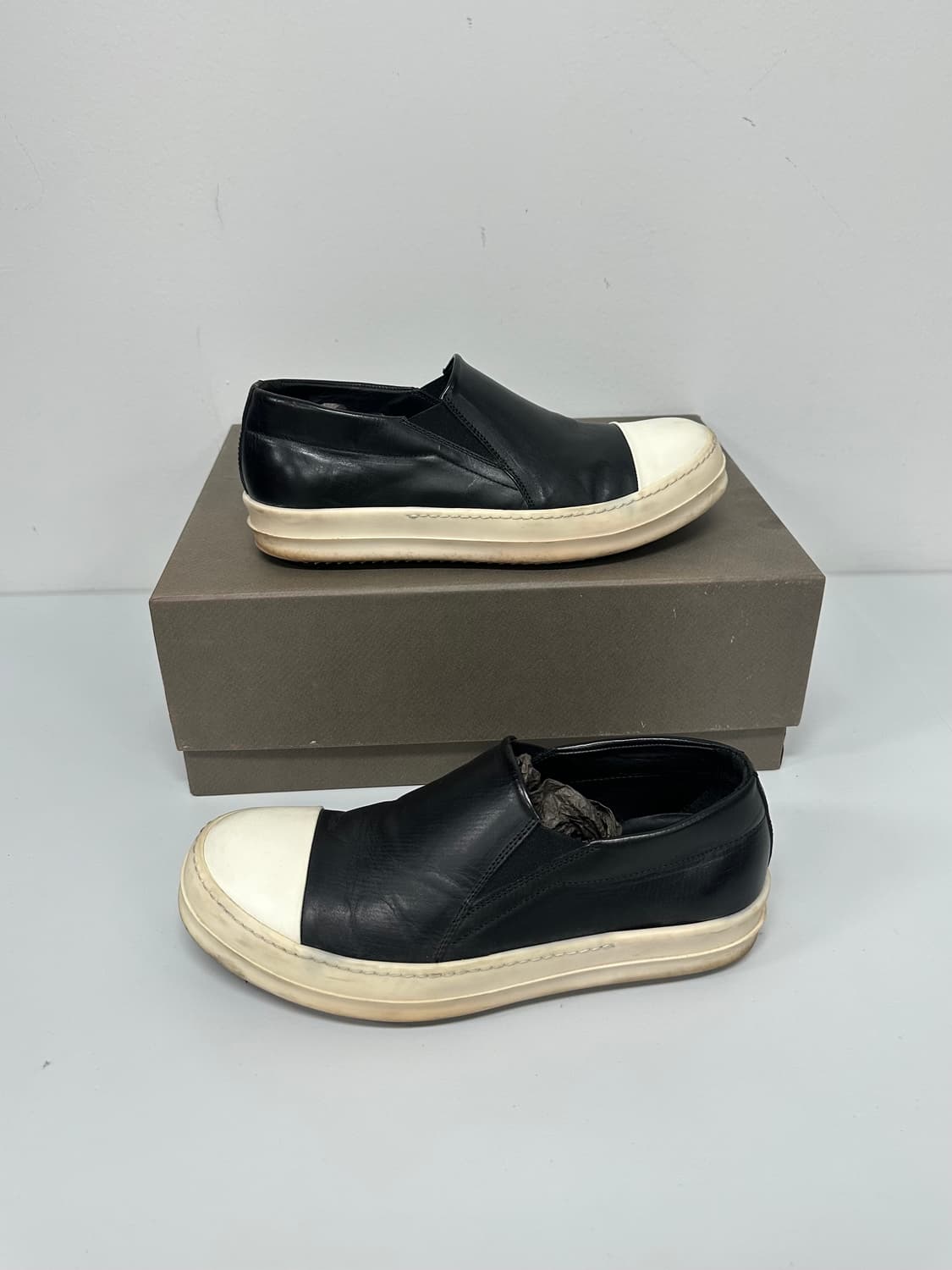 릭오웬스 레더 슬립온 상품이미지1