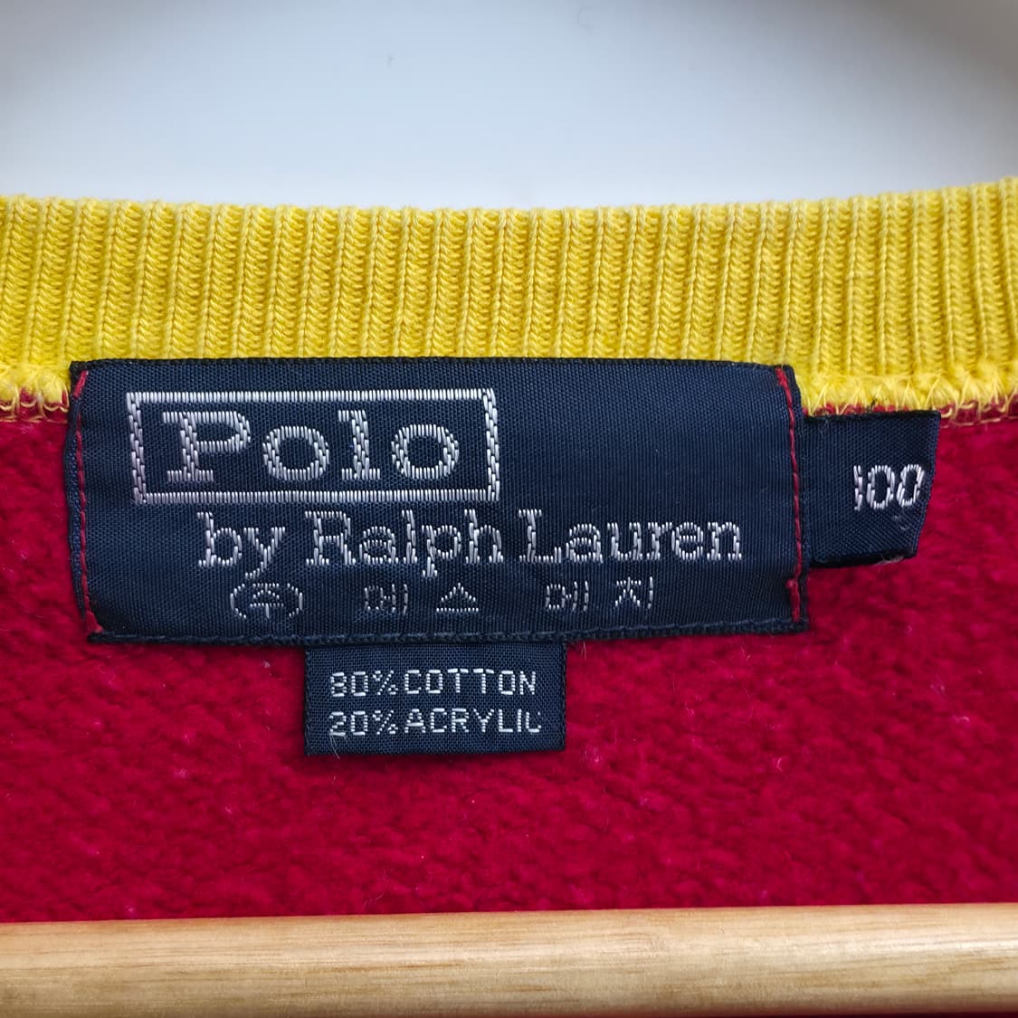 [L] 90's 폴로 랄프로렌 레드 맨투맨 상품이미지5