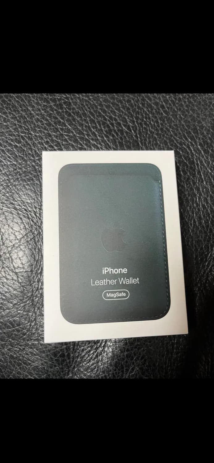 [미사용/새상품]애플 정품 가죽 맥세이프 카드지갑 포레스트그린 상품이미지1