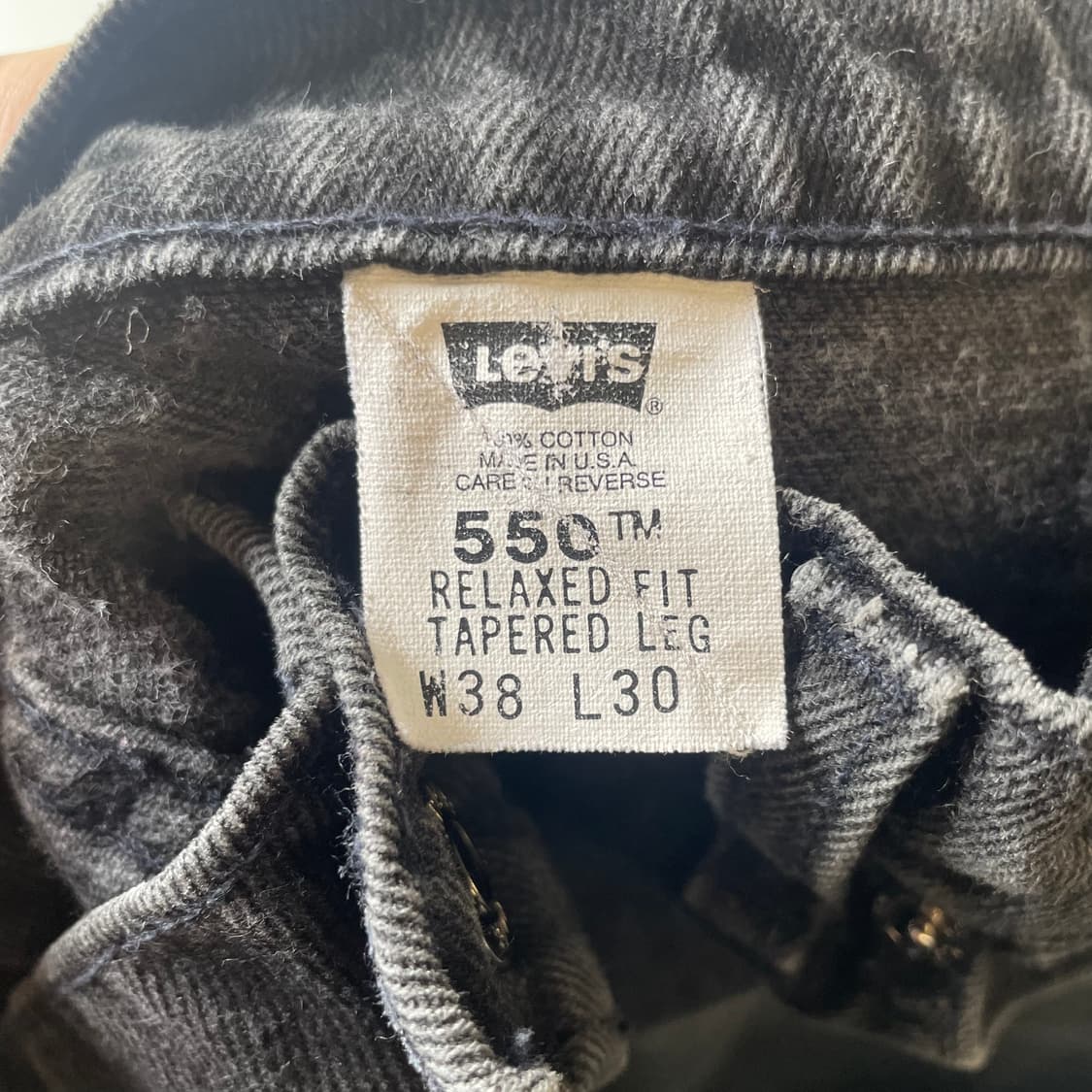 90s 리바이스550 흑청 데님팬츠 상품이미지8