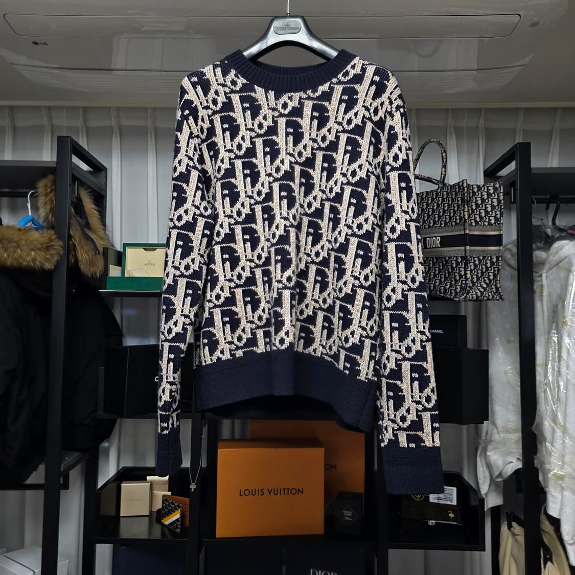 {클로젯}[L]디올 오블리크 자카드 니트 상품이미지1