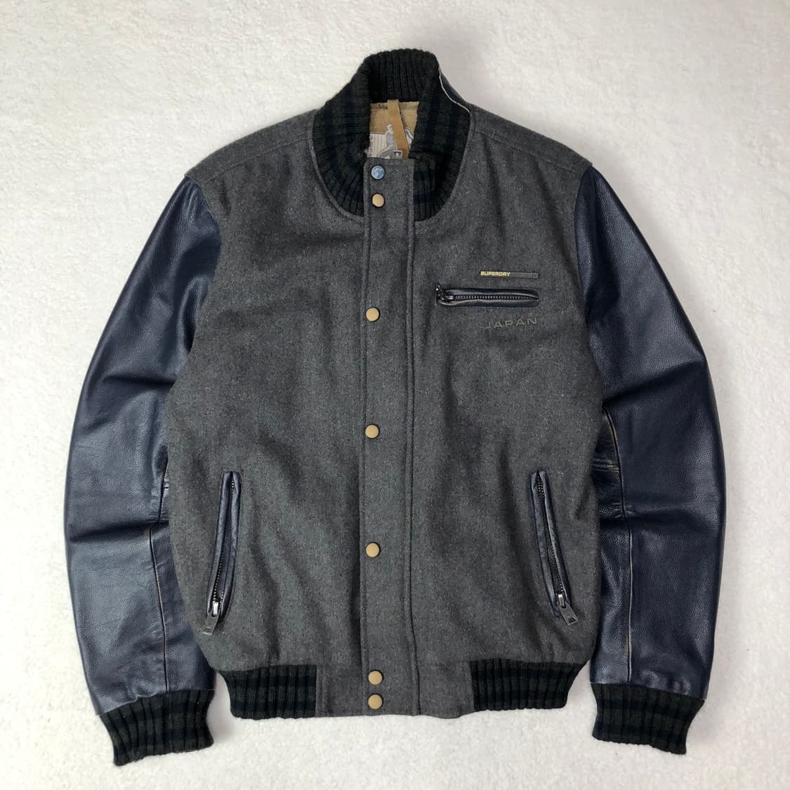 수퍼드라이 재팬 울 레더 바시티자켓  상품이미지1