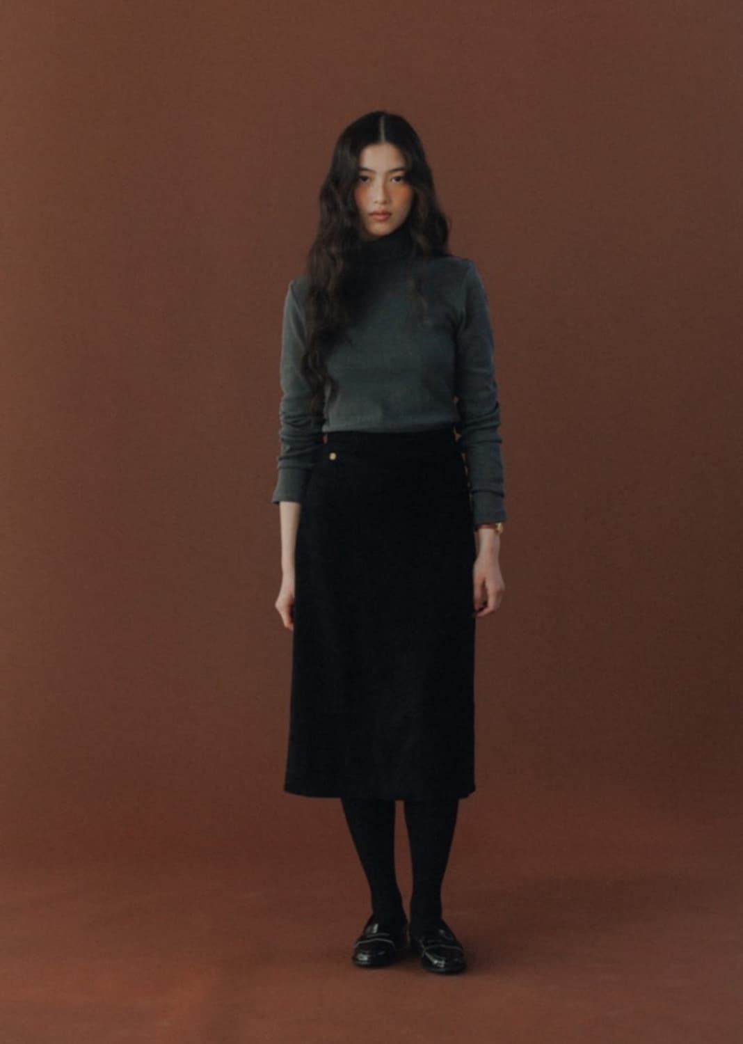 호와스 bruno 스웨이드 스커트 S 상품이미지1