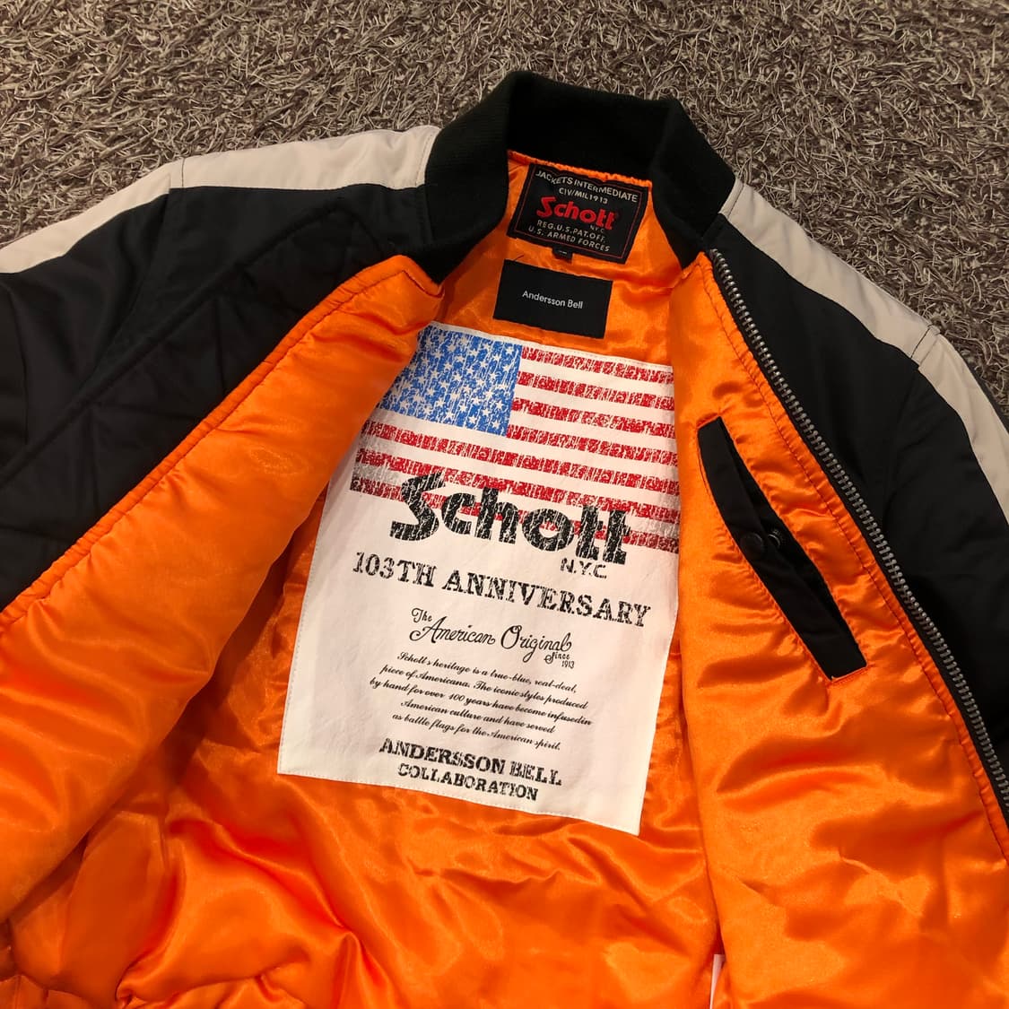 쇼트 X 앤더슨벨 타이거 자수 스카쟌 봄버 자켓 상품이미지7