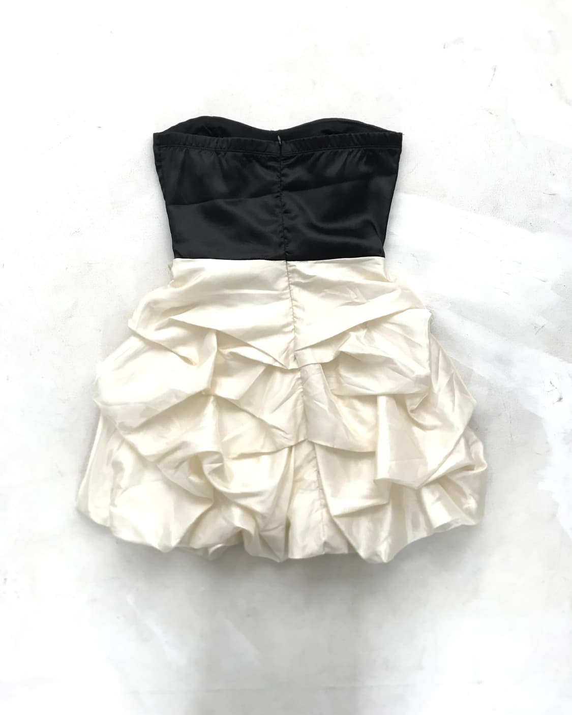 Romantic satin ivory&blac tulip onepiece 상품이미지2