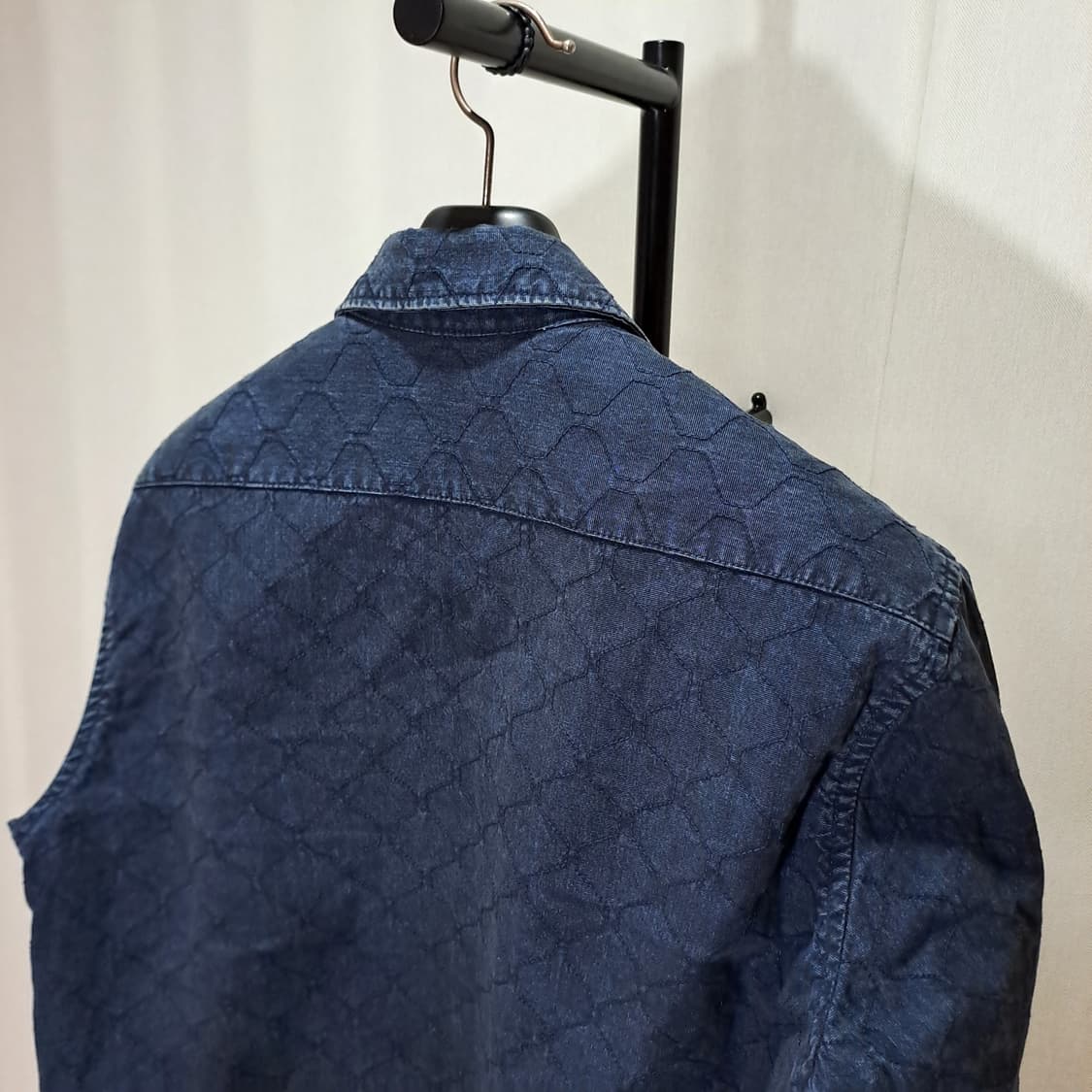 (택포) 코오롱시리즈 가먼트 퀼팅 데님 아우터셔츠 105 B142 상품이미지5