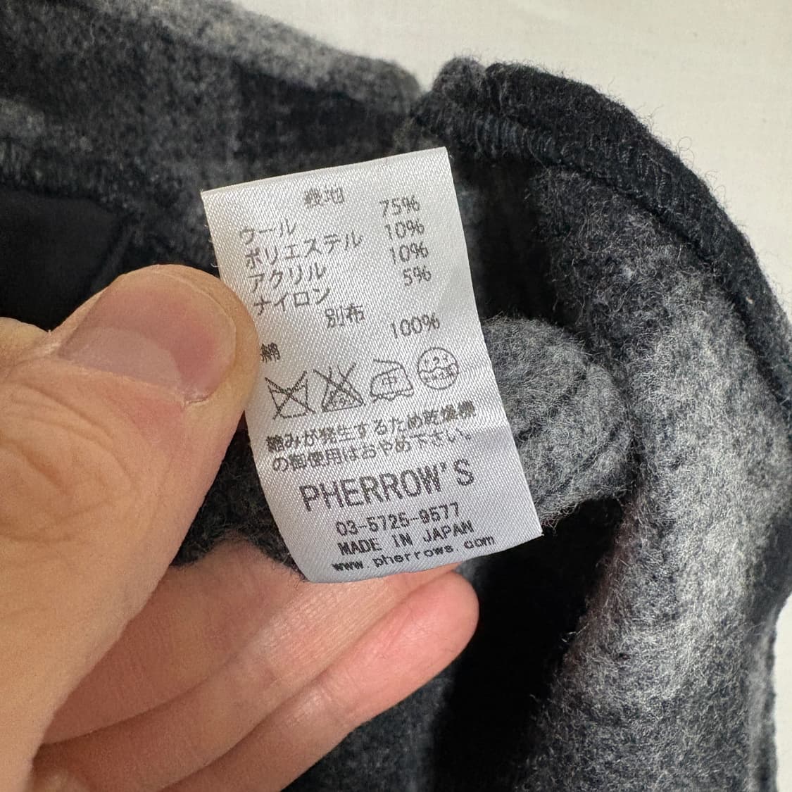 페로우즈 울 체크 셔츠 자켓 / 그레이, 36 상품이미지9