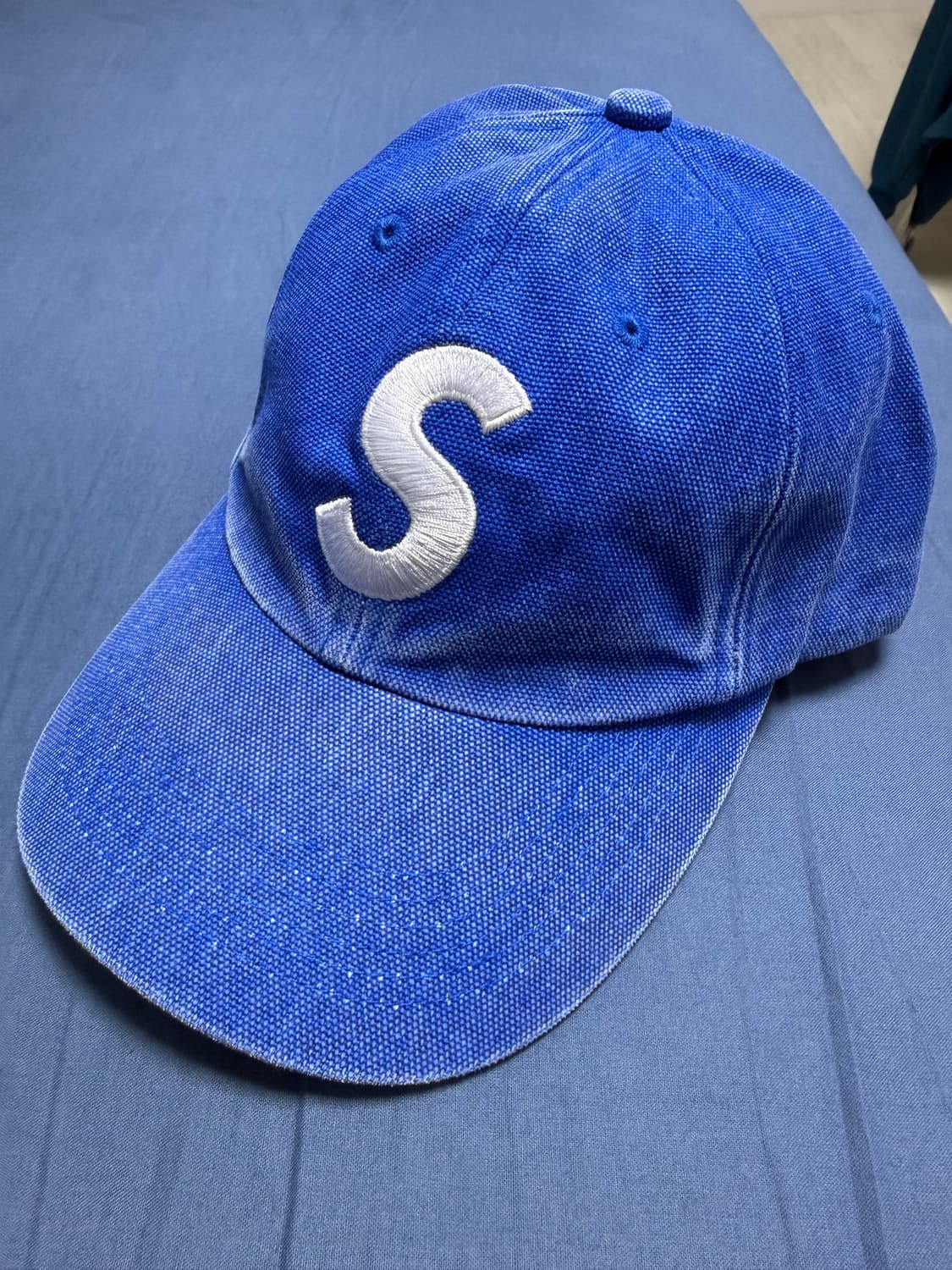 25FW 슈프림 피그먼트 s로고 6-패널 캡 로얄 상품이미지2