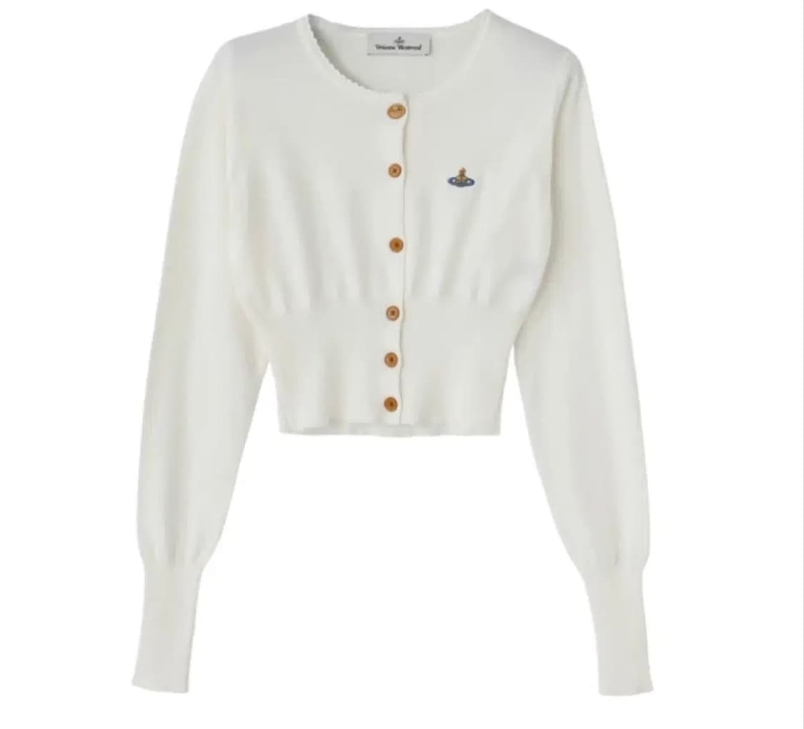 비비안웨스트우드 베아 크롭 가디건 화이트 M 상품이미지1
